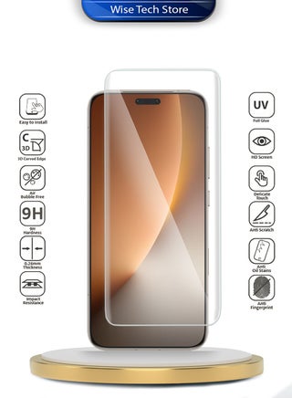 Honor Magic8 Pro 5G 2025 Premium Curved Edges UV Full Glue Full Cover Tempered Glass Screen Protector (MSGUCN) - Clear - view 2